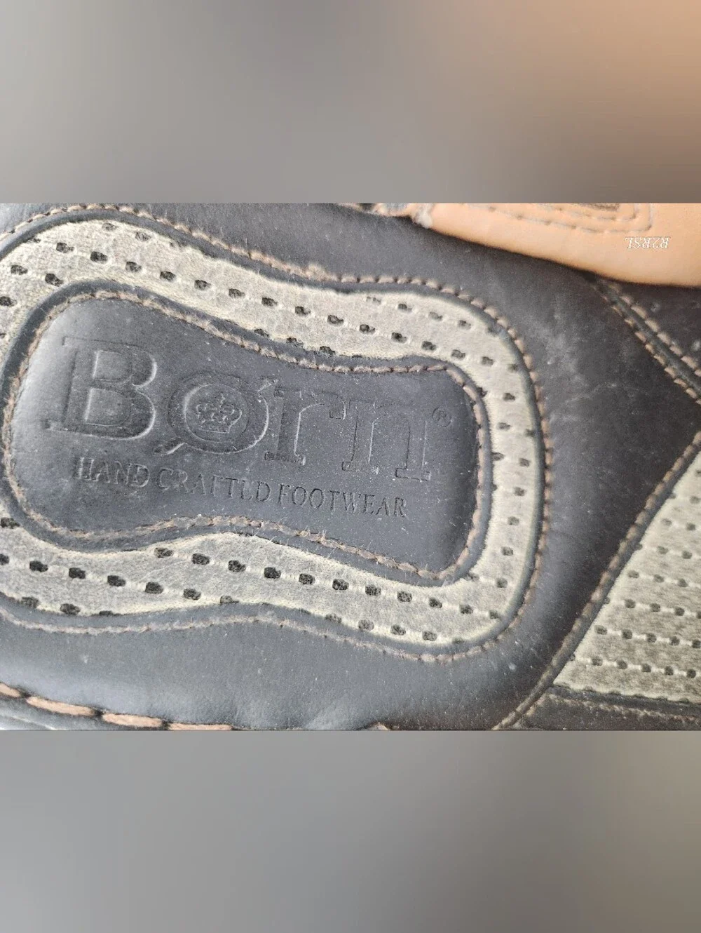 Börn Black Leather Triple-Strap Cutout Slide Sandals Mens 13M  Dadcore